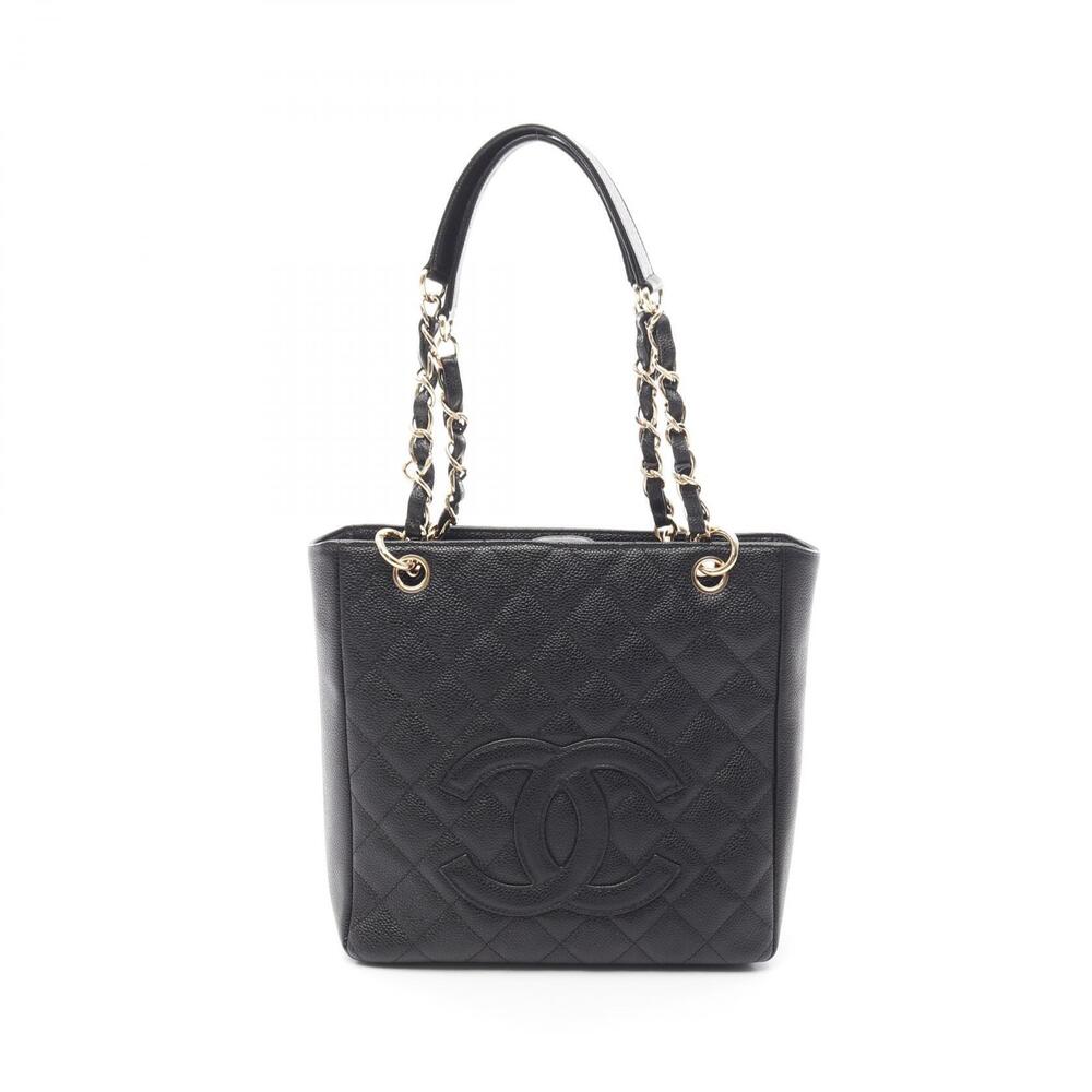 Chanel Matelasse PST Tote Bag Caviar Leather Grained Calfskin Black